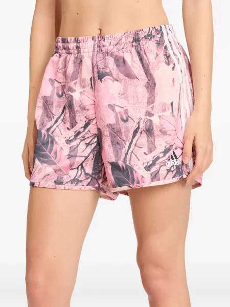 Geacă Adidas din satin cu dungi roz