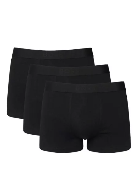 Bokserki o kroju regular fit z mieszanki bawełny w zestawie 3 szt. Boss czarne