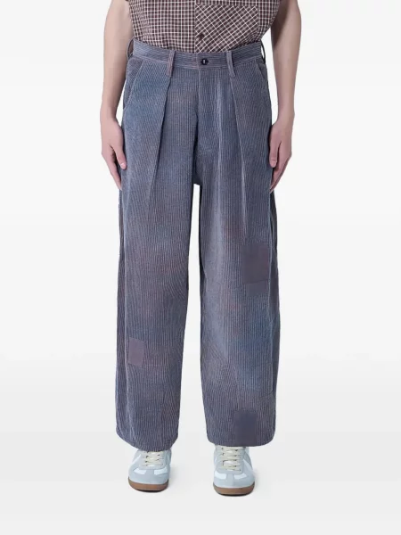 Pantaloni Story Mfg. de catifea cord albastru