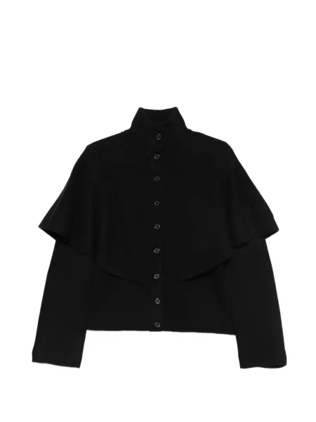 Cardigan Vince cu volane negru