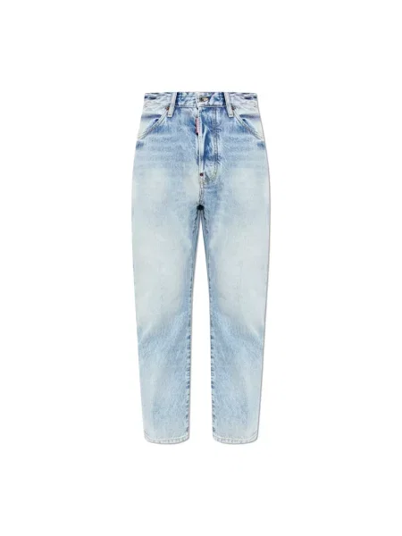 Jeansy Dsquared2 o skróconej długości niebieskie