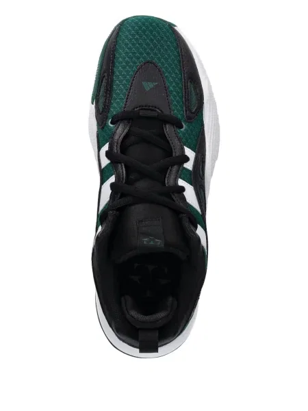 Pruhovaná džínová bunda Adidas s kapucí černá