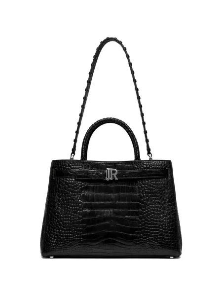 Geantă shopper John Richmond cu autograf negru