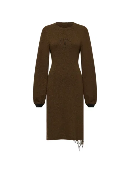 Rochie midi Mm6 Maison Margiela tricotate maro