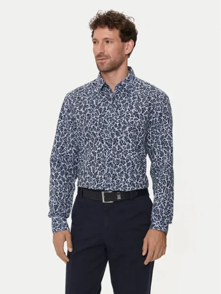 Boss Cămașă Bleumarin Casual Fit