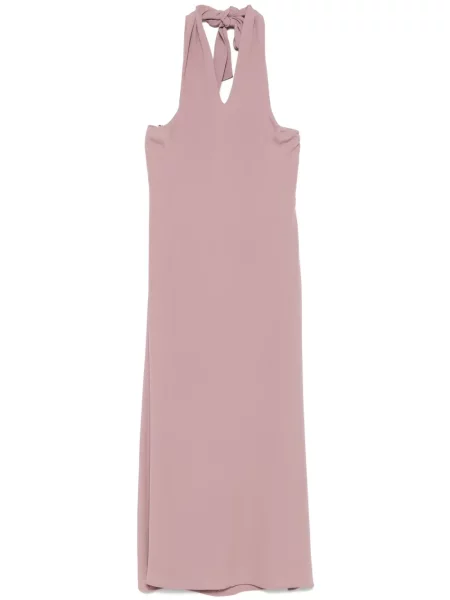 Rochie midi Federica Tosi din crep până la genunchi de costum roz