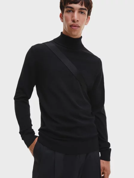 Вовняна водолазка Calvin Klein чорна