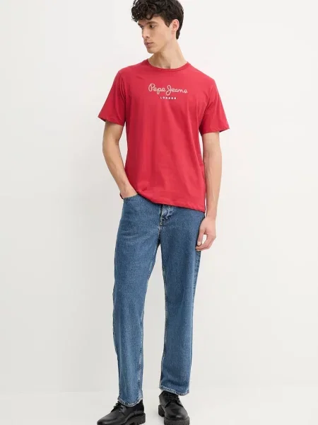 Pepe Jeans kratka majica EGGO N rdeča
