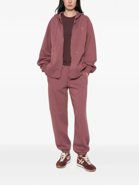 Бягане панталон Adidas By Stella Mccartney с принт с връзки розово