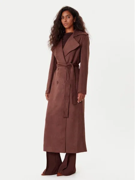BARDOT Тренч Kira Vegan Suede Regular Fit кафяв