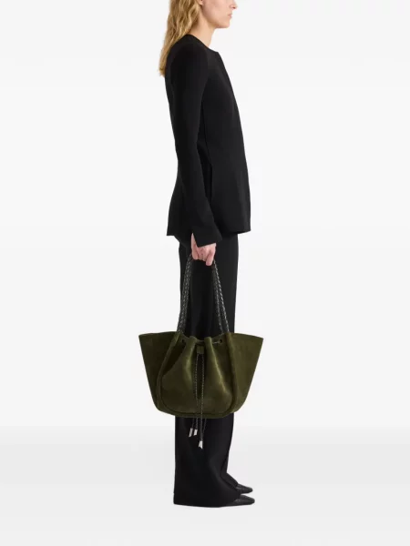 Шопинг чанта Proenza Schouler с волани зелено