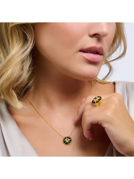 Naszyjnik Thomas Sabo z kamieniami żółty
