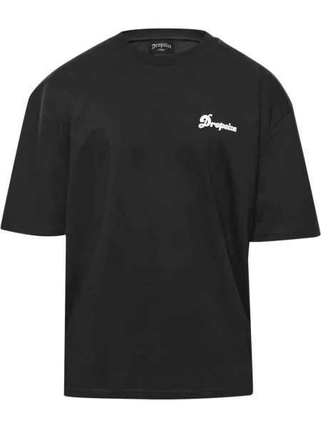 Dropsize Tricou negru alb
