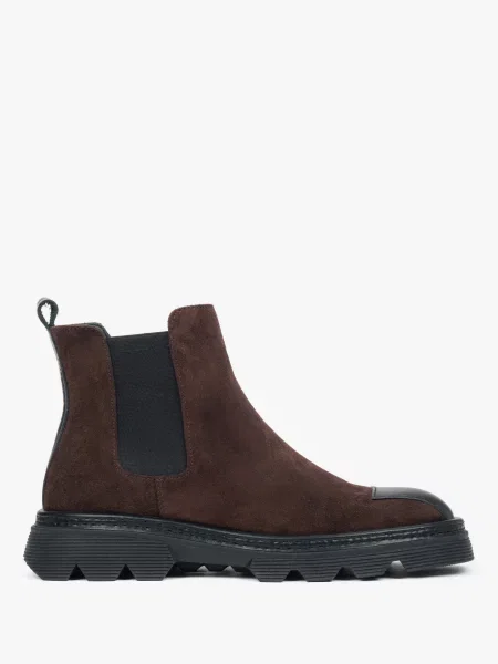 Велюровые сапоги Estro коричневые