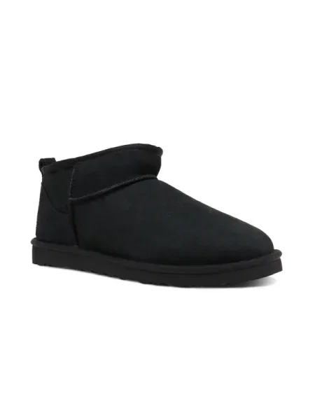 UGG Hótaposó Classic Ultra Mini gyapjú hozzáadásával fekete