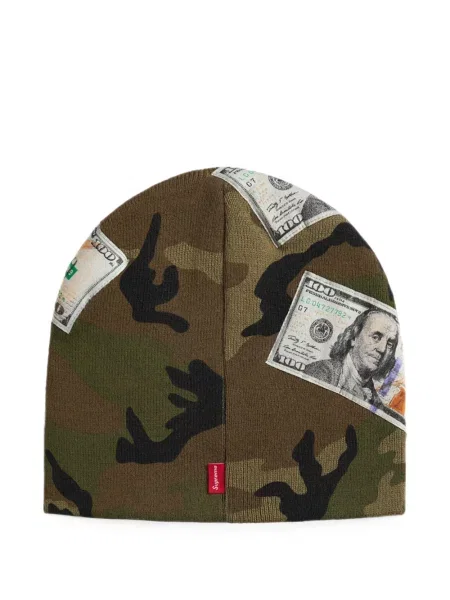 Căciulă Supreme cu imagine cu model camuflaj verde