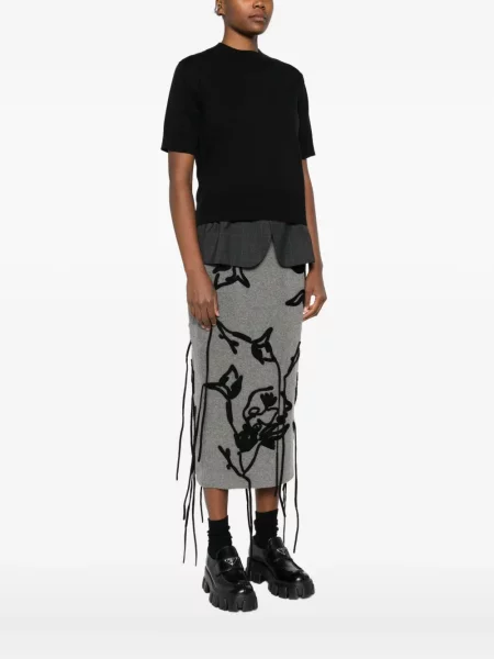 Pulover Sacai scurt negru