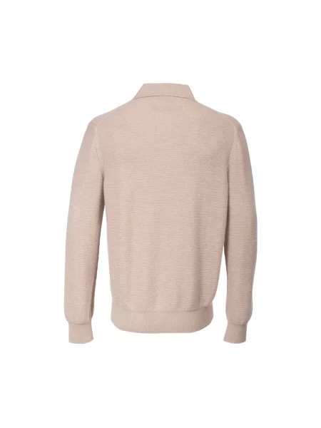 Koszulka polo Zegna z kaszmiru beżowa
