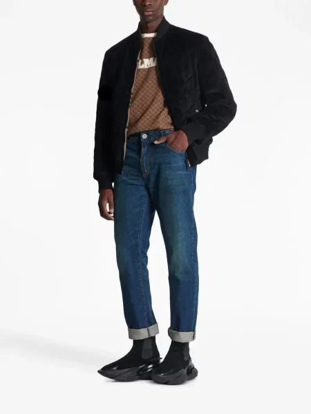 Proste jeansy Balmain retro niebieskie