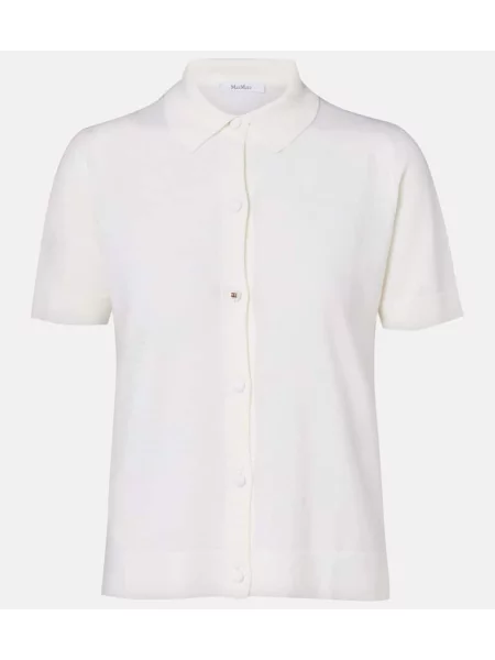 Cardigan Max Mara de lână alb