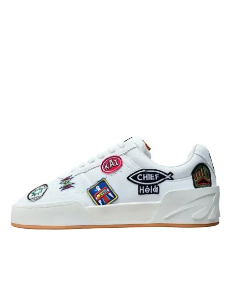 Sneakersy Anta skórzane białe