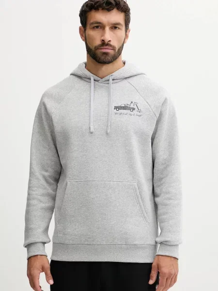 Férfi Under Armour Rival Fleece HBR Logo kapucnis pulóver mod gray light heather/castlerock. Méret: M szürke