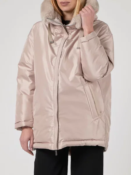 Пуховик Diego M бежевий