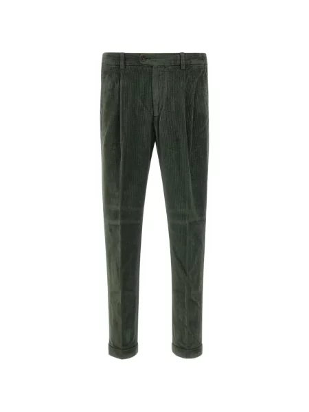 Pantaloni Devore de catifea cord verde