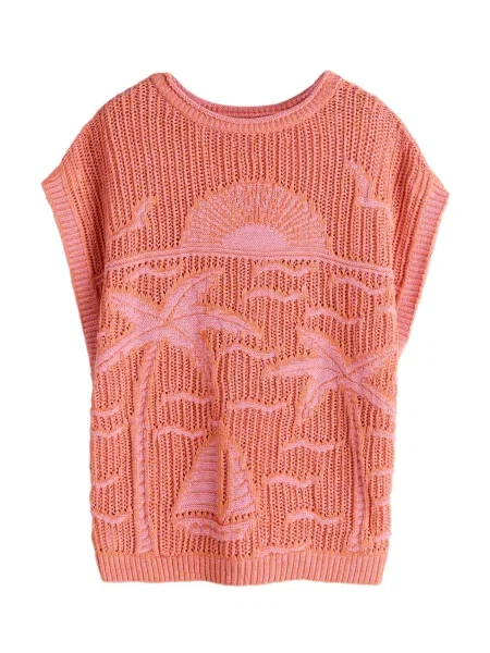 Next Pulover portocaliu roz