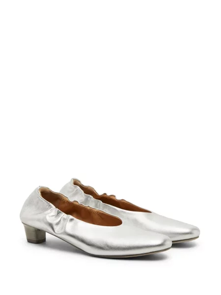 Pantofi cu toc Marsell din piele gri