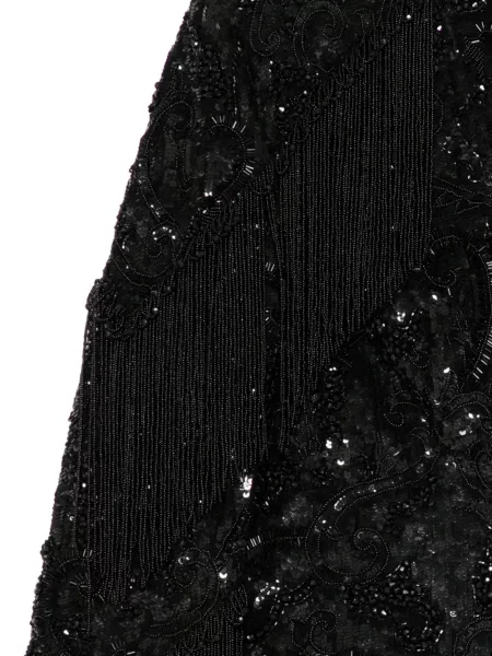 Bunda Zuhair Murad s třásněmi černá