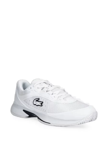 Sneakerși Lacoste plasă cu autograf alb