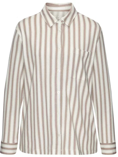 VIVANCE by LASCANA Bluză de noapte albastru deschis / maro cappuccino / murdar alb