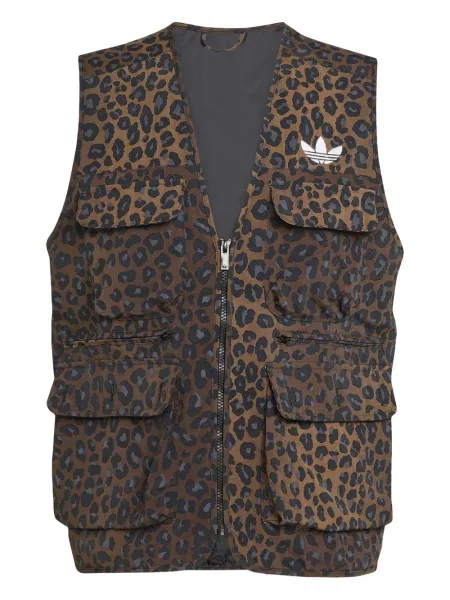 Pantaloni scurți Adidas cu șireturi din dantelă cu dungi maro