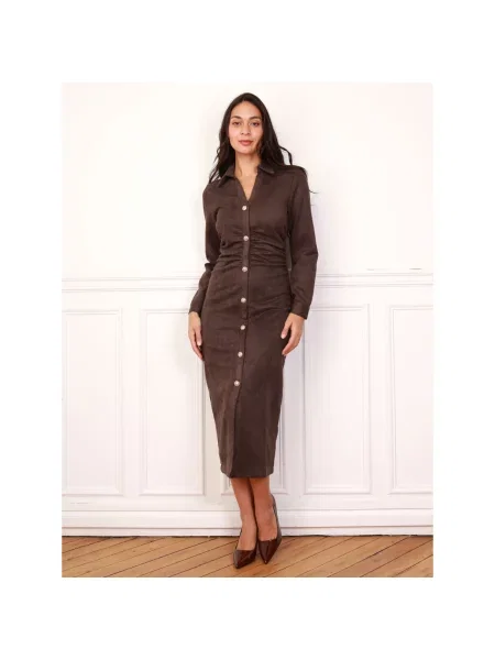 Haljina La Modeuse smeđa