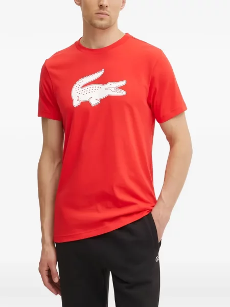 Tricou grafic Lacoste cu imagine roșu
