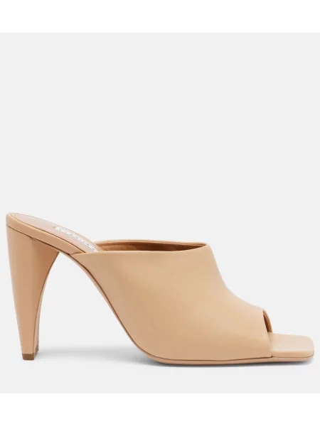 Papuci tip mules Calvin Klein Collection din piele bej