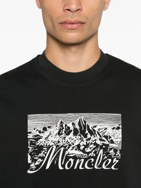 Tricou Moncler cu imagine negru