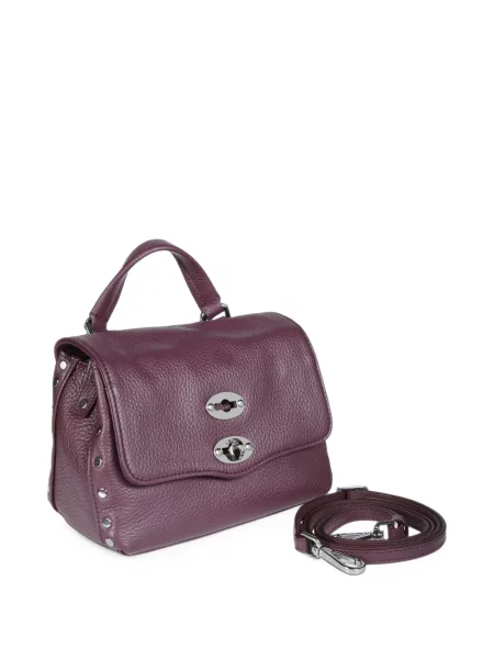 Geantă shopper Zanellato din piele cu tepi violet
