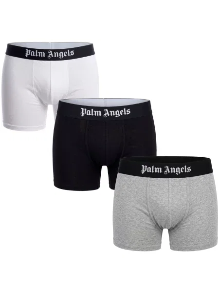 Șosete Palm Angels cu autograf gri