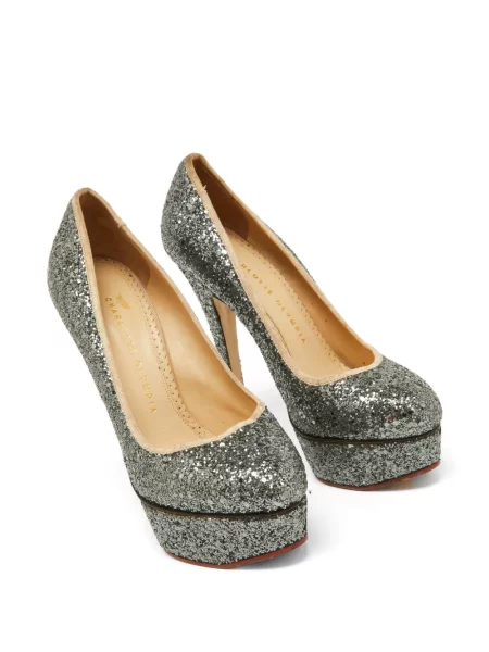 Pantofi cu toc Charlotte Olympia cu platformă gri