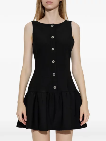 Matlasat top Michael Michael Kors cu volane cu cordon verde