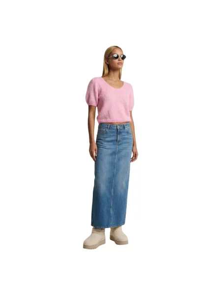 Sweter American Dreams wełniany fioletowy