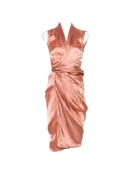 Rochie midi Rick Owens fără mâneci plic roz