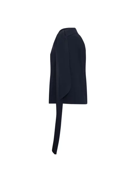 Lniany top Max Mara niebieski