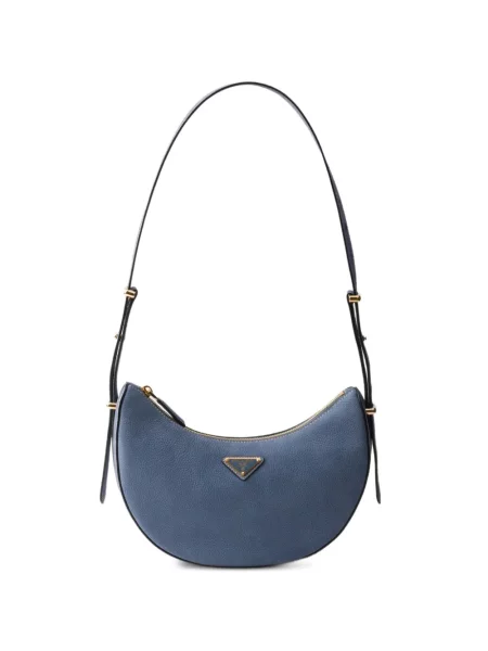 Kožna mali kožna torba Prada plava