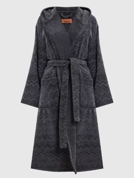 Махровый халат Missoni Home серый