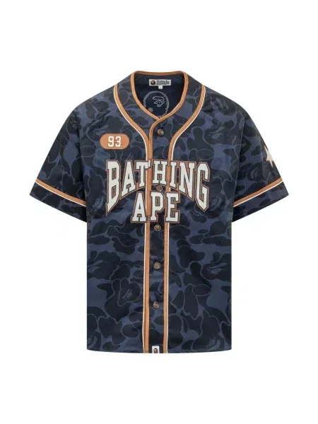 Krótka koszula z krótkim rękawem A Bathing Ape® z krótkim rękawem niebieska