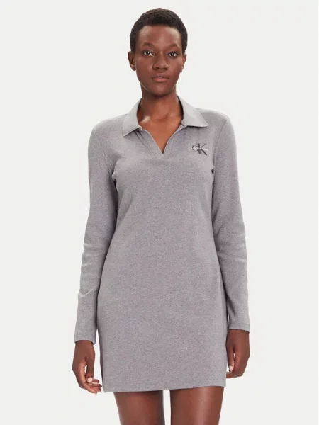 Calvin Klein Jeans Vsakodnevna obleka Monologo siva