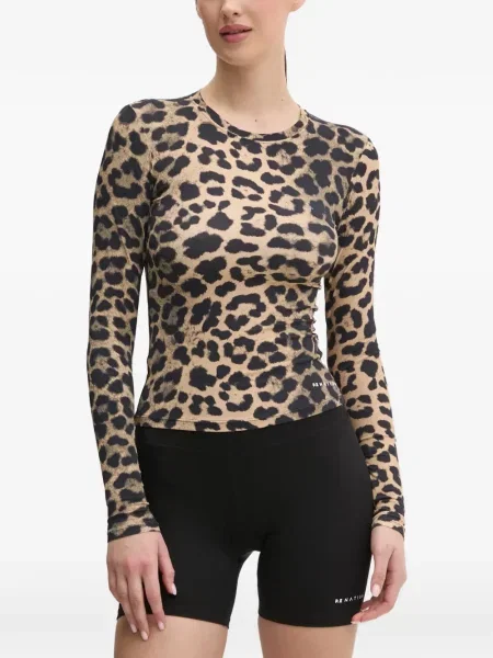Lung tricou P.e Nation cu imagine cu model leopard